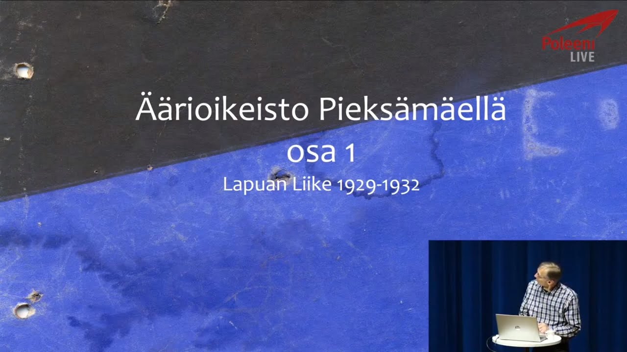 Äärioikeisto Pieksämäellä 1930-luvulla (17.11.2021) Luennoitsijana Asko Hankilanoja