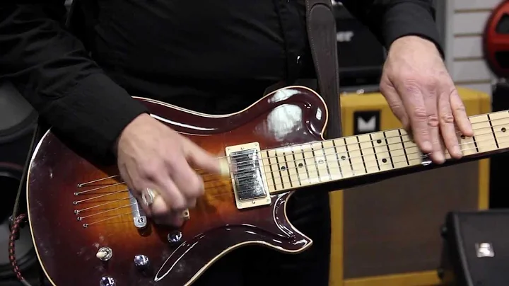 Gary Morse with Eminence Speaker at NAMM 2013