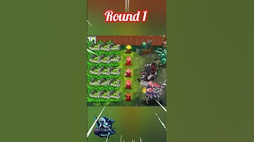 Pvz fusion Machine gun pea turret Round 1.2.3.4.5. #mobilegame #pvzfusion #pvzgaming