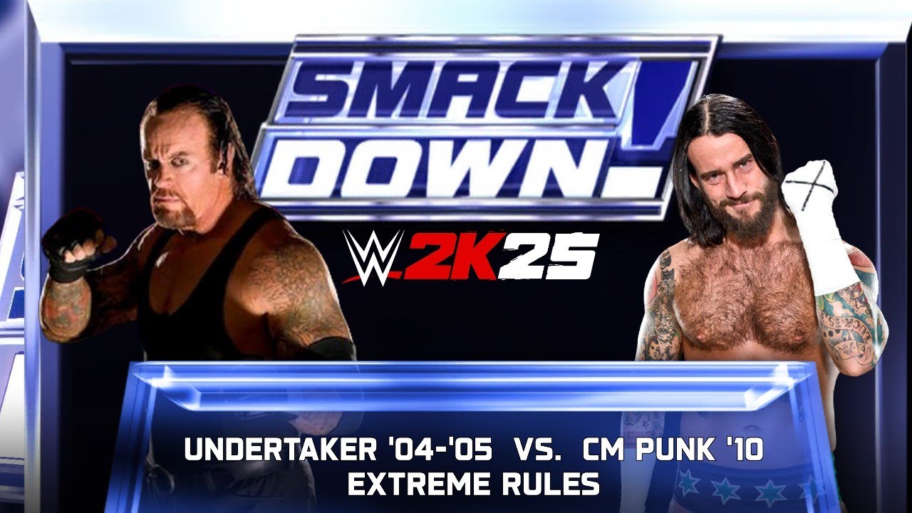 WWE 2k25 - Undertaker '05 vs Cm Punk '10: Extreme Rules Match at Smackdown 