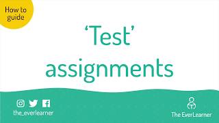 Test Assignments Teacher View