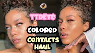 TTDEYE Colored Contacts Haul 👻🕷👁🖤|  Halloween Contacts #ttdeye