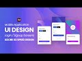 Mobile Application Login Screen UI Design - ADOBE XD [SPEED DESIGN]