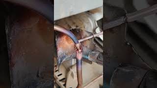 Copper tube brazing section line #subscribe #fridge #shortvideo #shorts #trending #ytshorts #viral