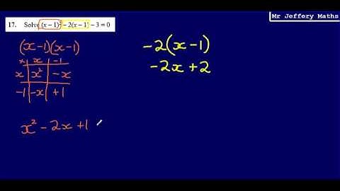 17. Solving Quadratic Equations (GCSE Maths - Edexcel Practice Tests Set 4 - 1H)