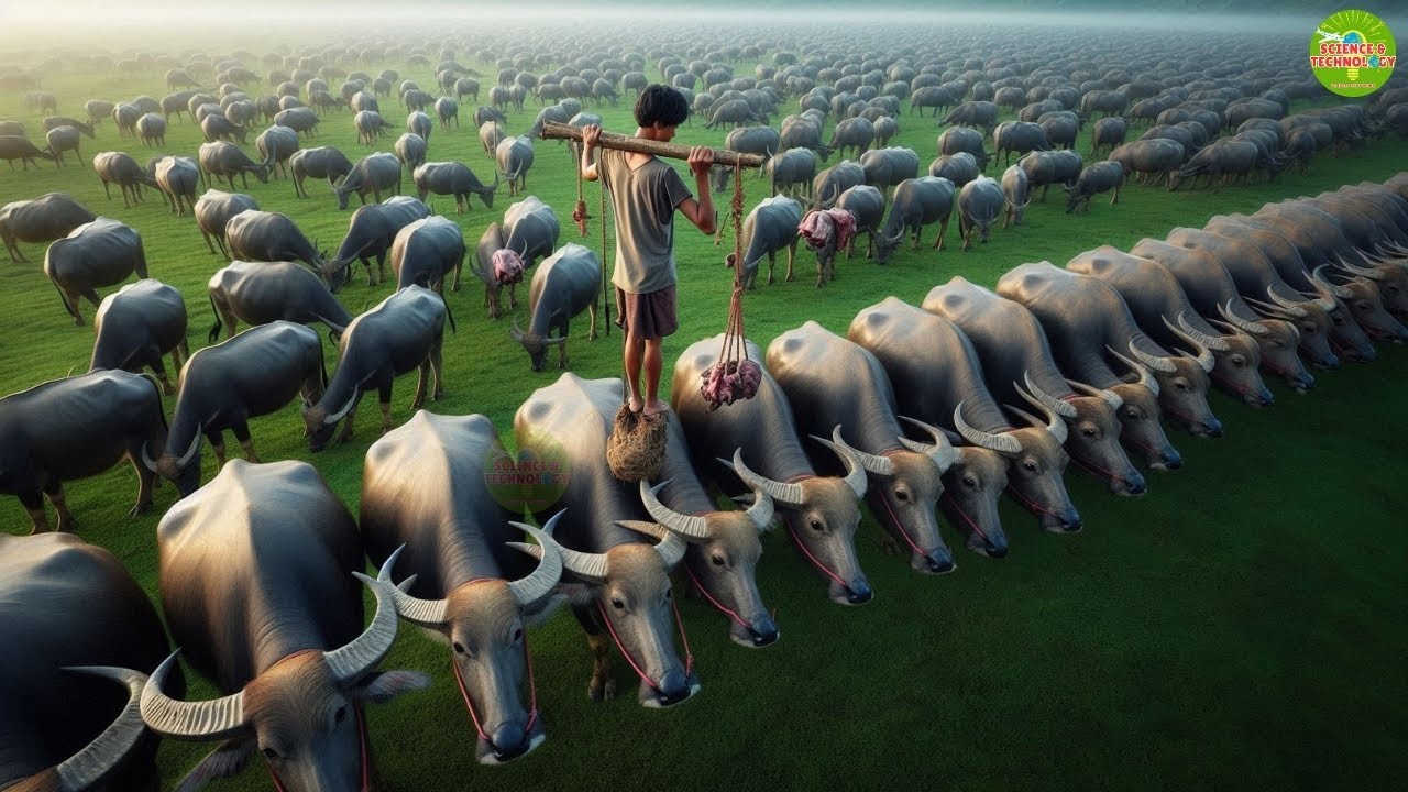 Amazing Water Buffalo Farming Documentary 🐃|Modern Buffalo Farming Explained|Buffalo Milk Production