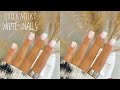 EASY MILKY WHITE NAILS USING SOLID NAIL GLUE GEL | NAIL TUTORIALS FOR BEGINNERS | QUICK AND SIMPLE