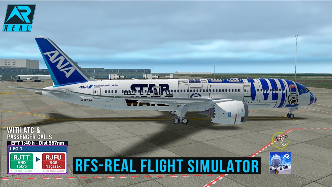 RFS - Real Flight Simulator- Tokyo to Nagasaki||Full Flight|| Boeing787||All Nippon|FullHD|RealRoute