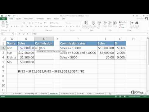 Training_ Advanced IF functions in Excel 2013_ Nested IF functions - Video 2 of 5