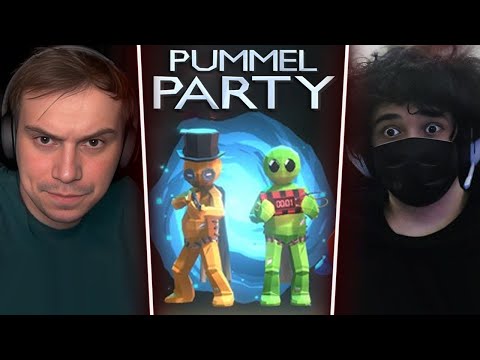 ГЛЕБ ИГРАЕТ в Pummel Party (Ростик, Хелин, Лиза, Формикс, Вероника) | Sasavot