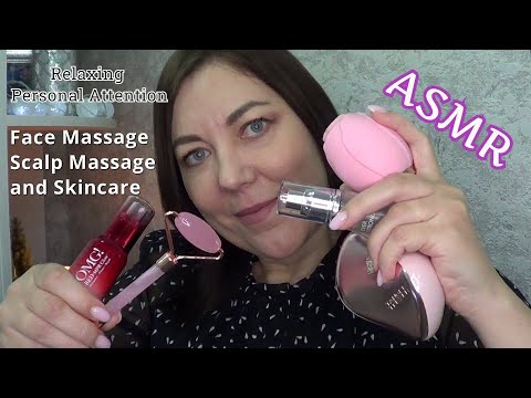 ASMR РОЛЕВАЯ ИГРА МАССАЖ ЛИЦА, НЕЖНЫЙ УХОД ЗА КОЖЕЙ, МАССАЖ ГОЛОВЫ/1000%МУРАШКИ МНОГОСЛОЙНЫЕ ЗВУКИ