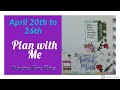 Plan With Me Dashboard Layout * April 20th to 26th * Happy Planner Homebody* PLUS Happy Mail