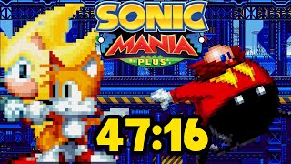 Sonic Mania Plus - Sonictails Good Ending Speedrun In 4716 Rta