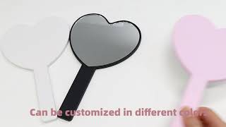 Dapai Hm356 Heart Shape Hand Held Makeup Mirror