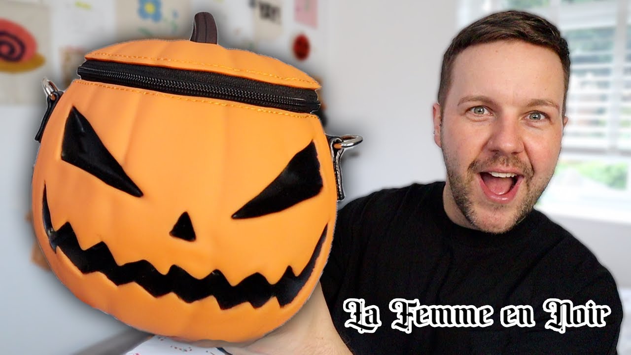 Spooky Pumpkin Coffin Handbag Orange for Halloween | Horror-Shop.com