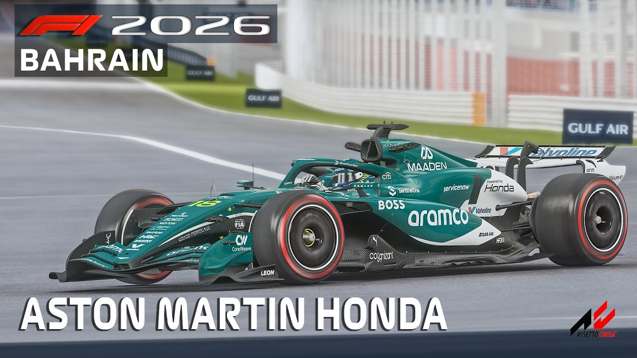 F1 2026 V12 Aston Martin Aramco Honda Livery Concept Bahrain Assetto Corsa