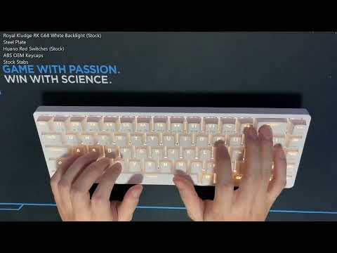 Royal Kludge RK G68 - Huano Red Sound Test, ABS OEM Keycaps