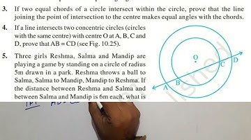 Class 9 circle ex 10.4 Q3 and Q4। Circle class 9 ex 10.4। Q3 ex 10.4 circles। Q4 ex 10.4 circles