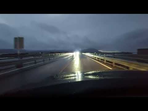 Driving the Atlantic Road before a storm hits.