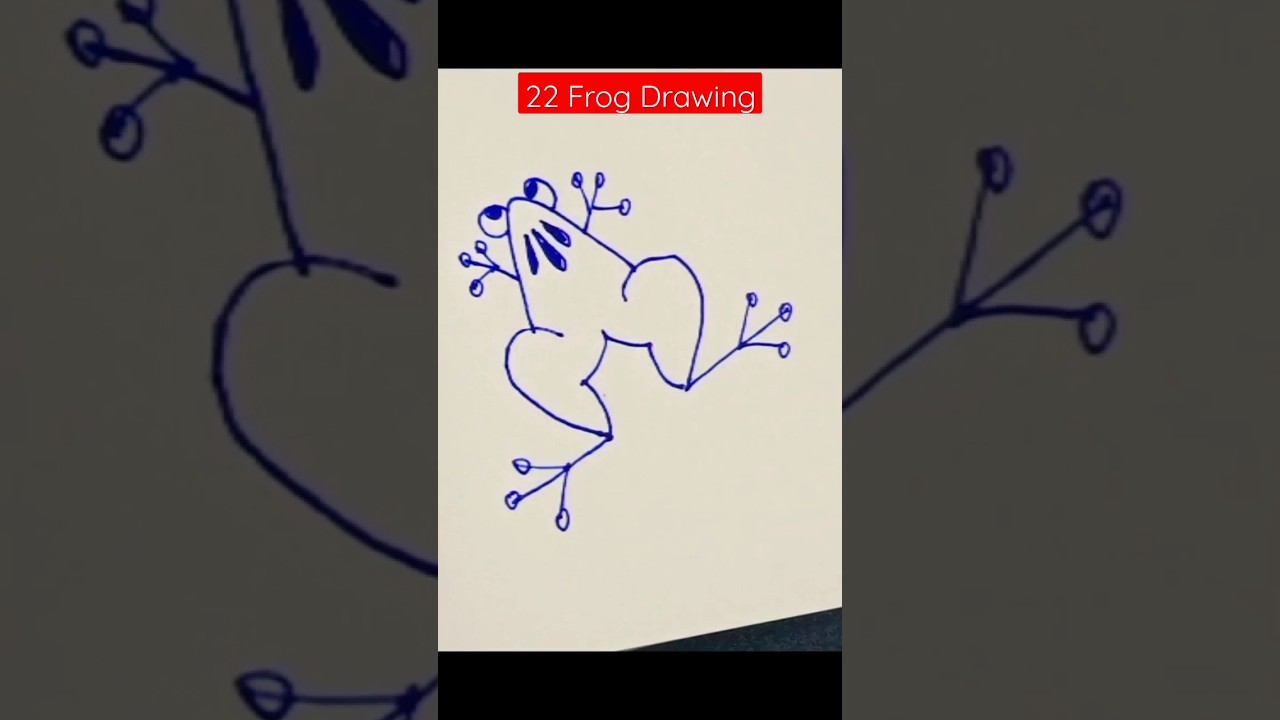 frog drawing with numbers 2 2 | frog drawing easy step by step 