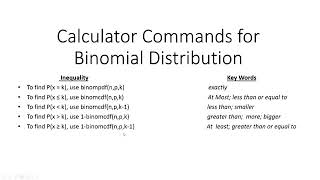 Using Binompdf And Binomcdf