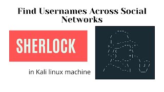 Let's find Usernames Across Social Networks using Sherlock