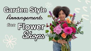 Modern Organic Garden Style Arrangements for Flower Shops with @Flowersbyalexis