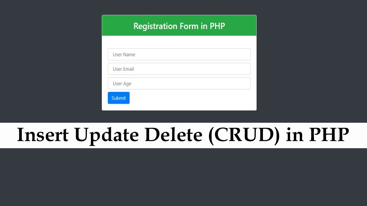 How to Insert Update Delete In Php Mysqli