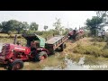 Mahindra 475 D1 tractor stuck in water rescued by another #Mahindra tractor #vskveeresh..