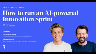 Webinar: How to run an AI-powered Innovation Sprint