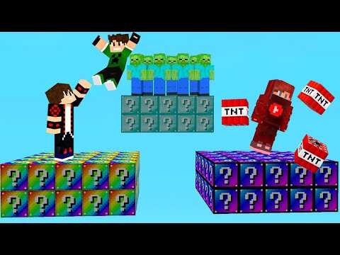 ماين كرافت حرب جزيرة بلوكات الحظ و لكن بلوكات حظ جديدة 5