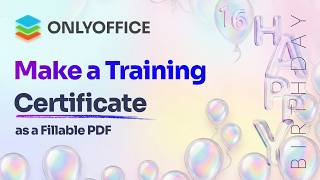 Make a Training Certificate as a Fillable PDF