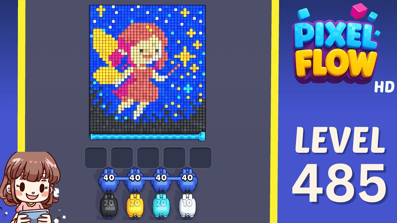 Pixel Flow Level 485 Solution Walkthrough - YouTube