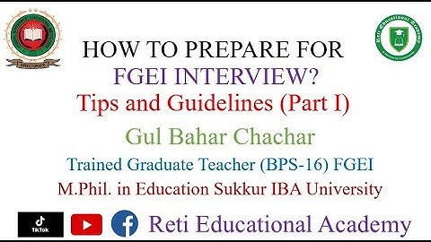 How to Prepare for FGEI EST Interview? | EST BPS-15 Interview Guidelines & Tips 2026 (Part I)