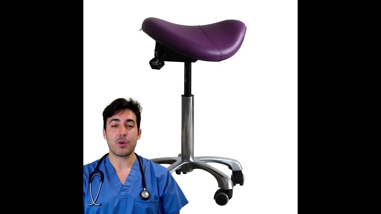 Hydraulic Saddle Shape Rolling Stool with Tilt-able Seat | sithealthier.com