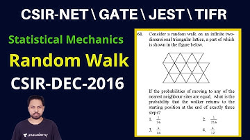 Random walk Questions | Part-C | Q.NO 61| Statistical Mechanics |CSIR-NET-DEC-2016| POTENTIAL G