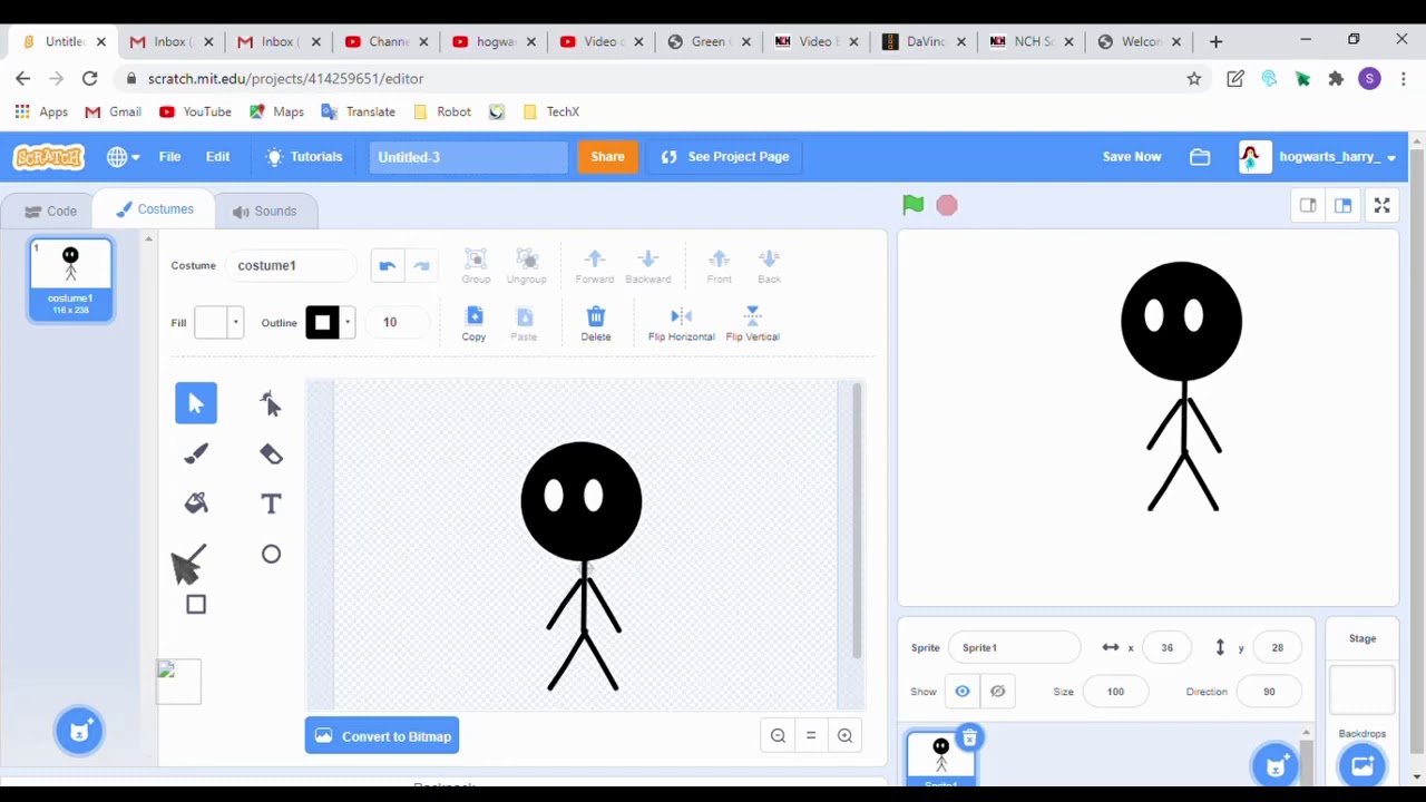 How to make an animation using looks PART 1 - YouTube