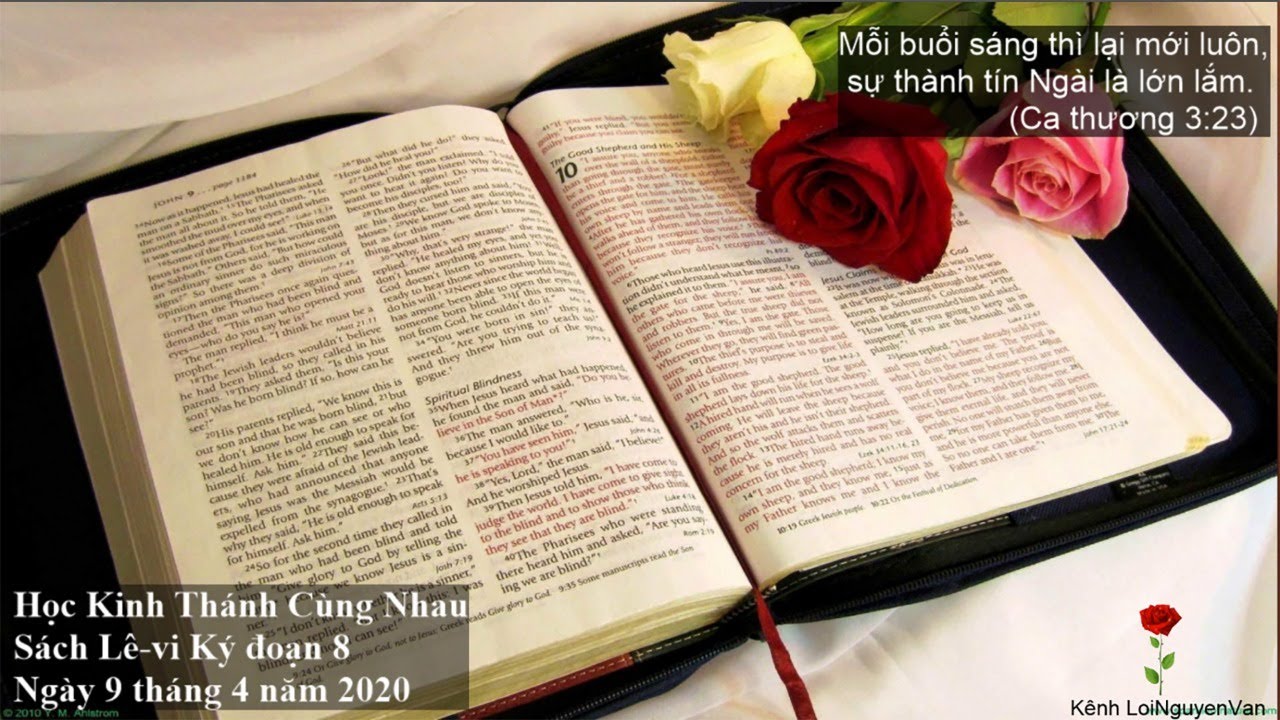 ️🌹Lê-vi ký đoạn 8. Học Kinh Thánh Hàng Ngày - 9 tháng 4 năm 2020. ️🌹 ...
