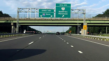 Interstate 95 - Virginia (Exits 160 to 150) southbound (Express Lanes)