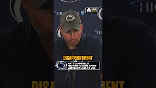 Matt Campbell expresses his disappointment in letting the Penn State fan base down #PENNST #CFB