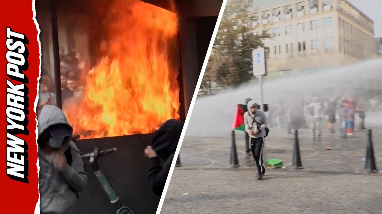 Belgian Student Protests Escalate into Violence as Police Use Water Cannons