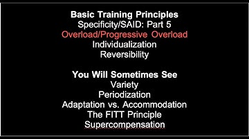 Basic Training Principles: Overload Part 1 (of 2 I promise)