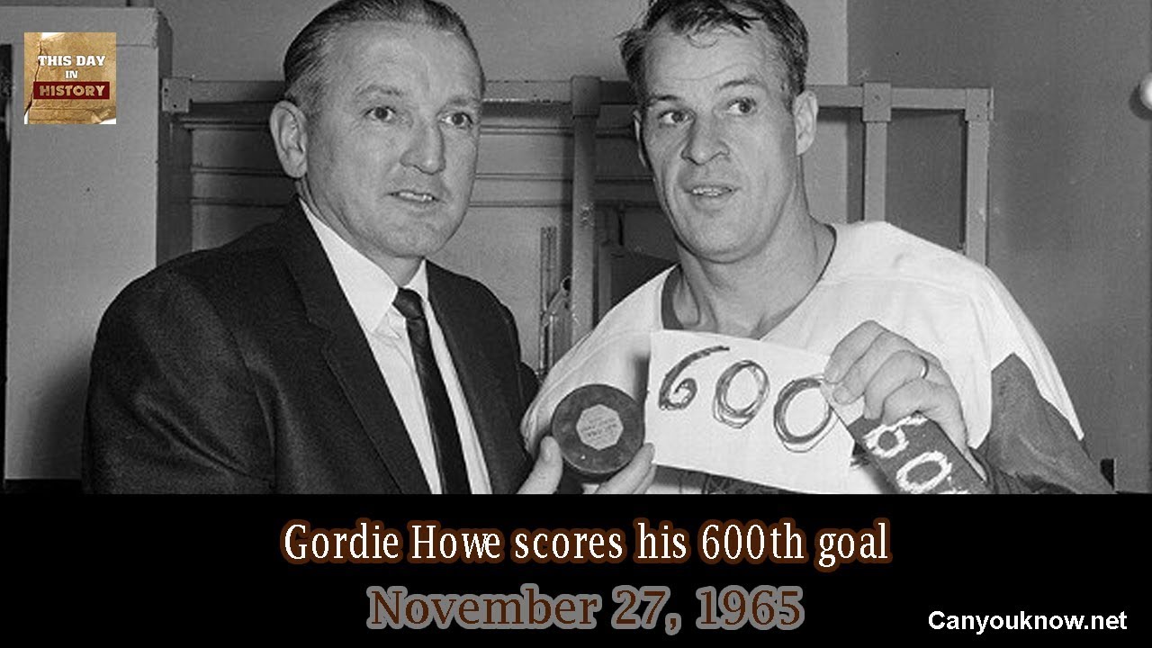 Gordie Howe scores his 600th goal - YouTube