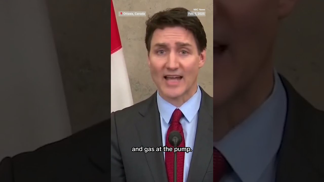 Canadian PM Justin Trudeau Responds To U S Importing Tariffs Against Canada And Mexico