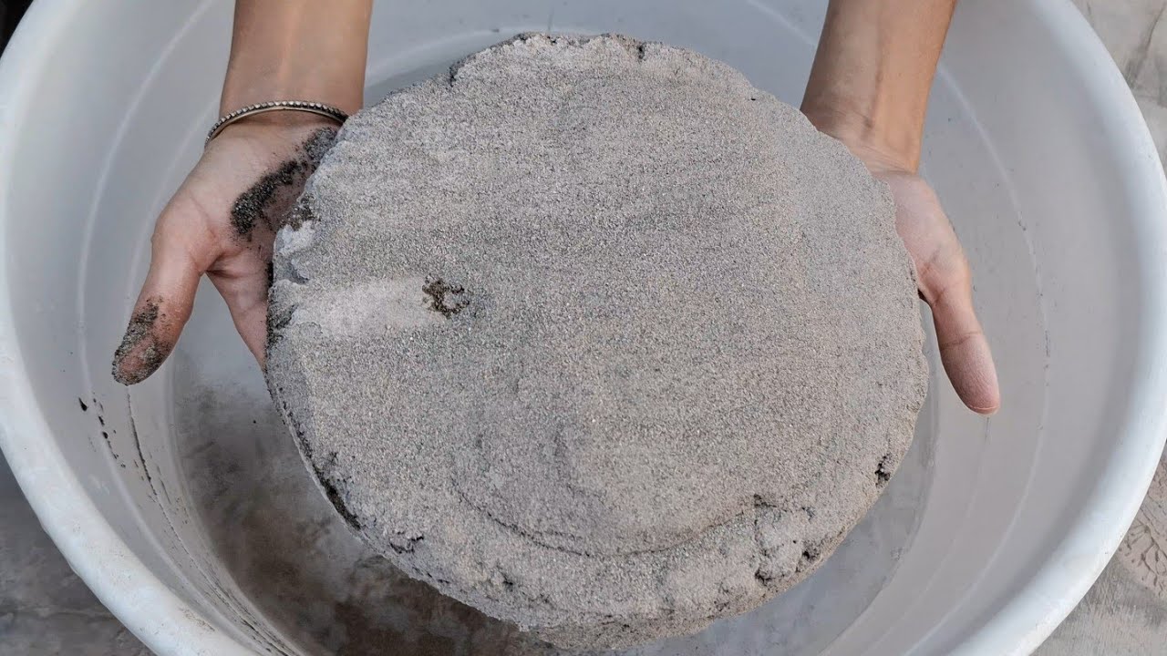 ASMR:Pure sand&Sand cement water crumbling edits oddly satisfying