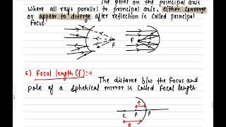 Basic Terms of Spherical Mirrors |Reflection of Light Class 10 | Focus, Pole, COC Explained #class10