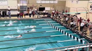 43.34 anchor on 400MR - red & black trunks - 2 March 2024 IL Senior Champs