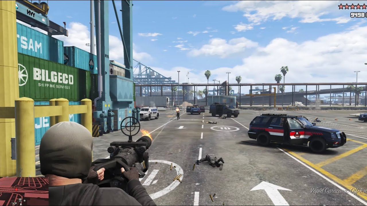GTA 5 - Merryweather Base Attack + Ten Star Escape - YouTube
