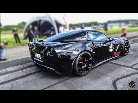 CRAZY CORVETTE C6 Z06 ACCELERATING ON THE DRAG STRIP!