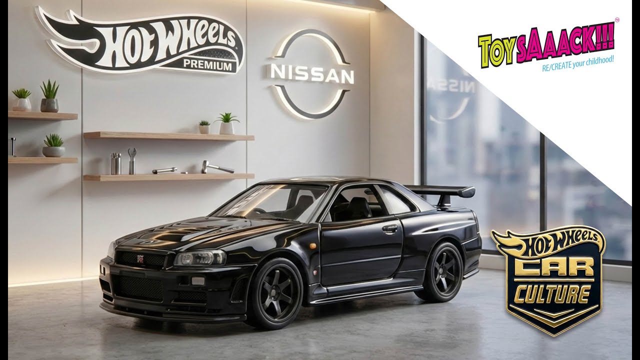 CHASE 0/5 Nissan Skyline GT-R R34 (Black) by Hot Wheels Premium Timeless Icons Showcase 🏁 | ToySack